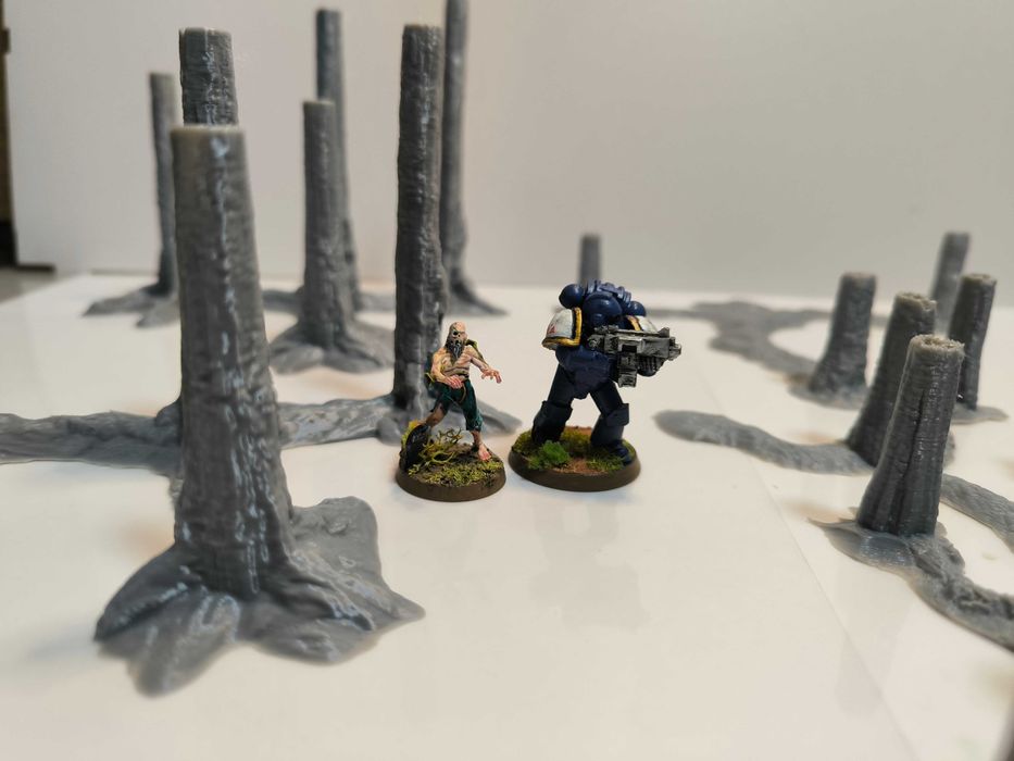 Podstawki (pnie) na drzewa Diorama Makieta D&D RPG