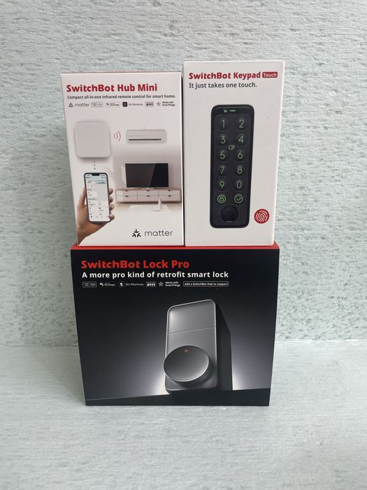 Розумний замок SwitchBot Lock Pro+Keypad Touch+Hub Mini-новий комплект