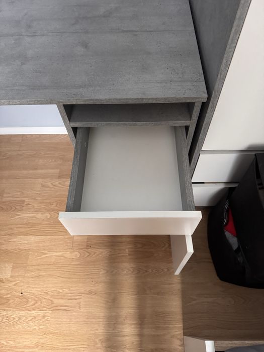 Biurko biało/szare 54x120