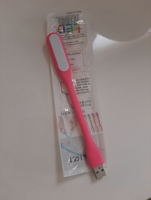 Гибкая USB LED лампа  Pink