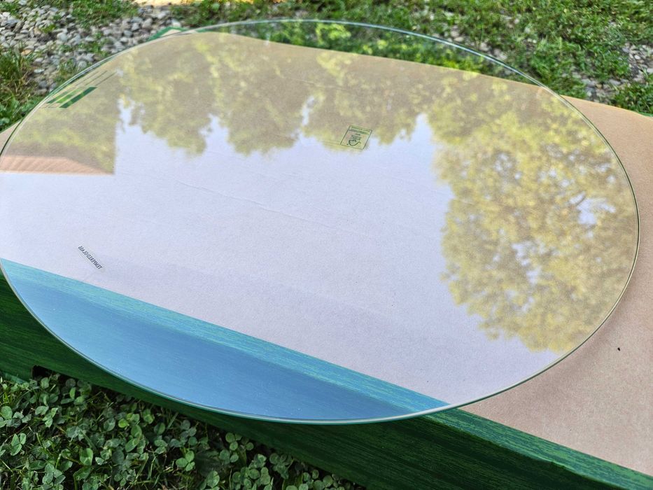 Koło z szkła hartowanego szlifowane kółko na stolik tempered glass