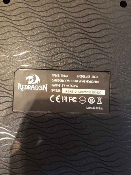 Klawiatura REDRAGON K512 Shiva RGB Czarny