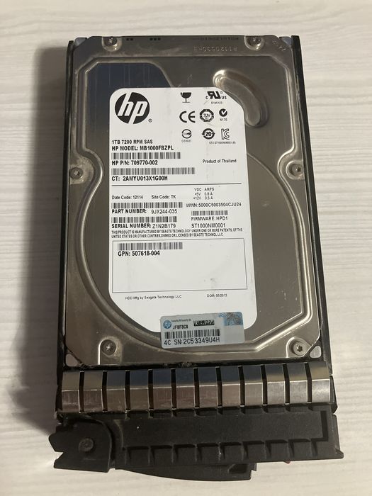 HP ОРИГІНАЛ HDD 1TB 3,5 серверний 7200 RPM