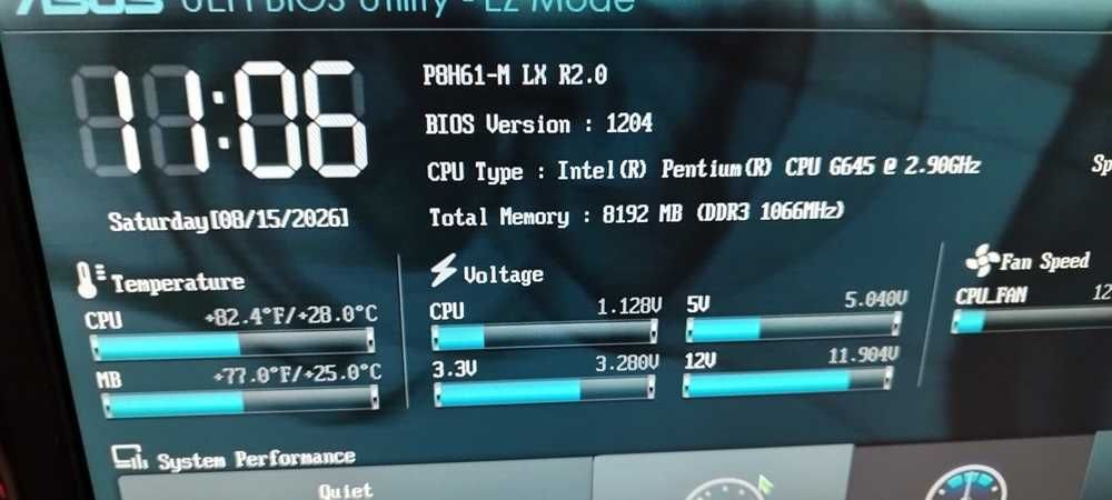 Computador Intel Pentium(R) CPU G645