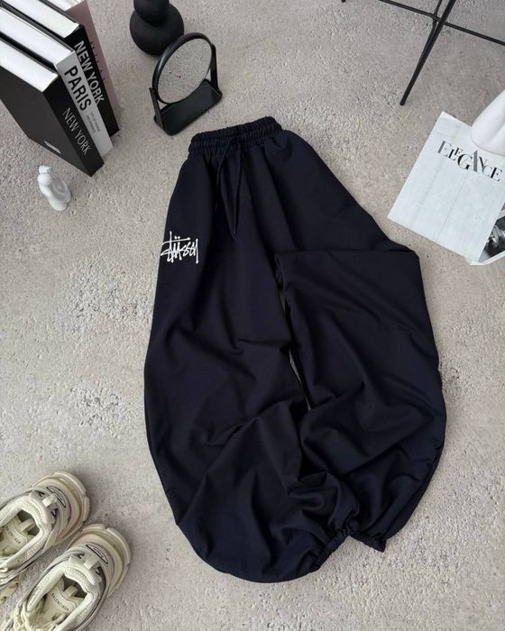 Чоловічі—Жіночі штани Stussy /Стасси /Стуси Oversize з вишитим лого