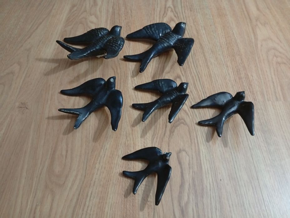 Conjunto 6 Andorinhas Cerâmicas
