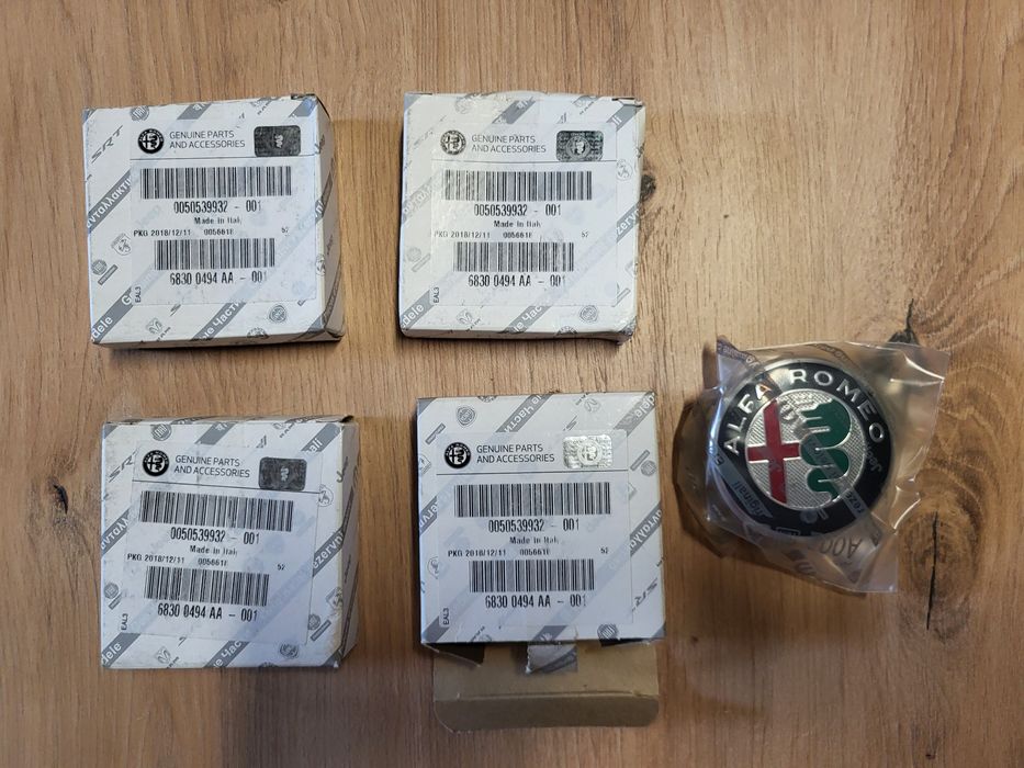 4xDekielek Kołpaczek felgi Alfa Romeo - Oryginał Nowy