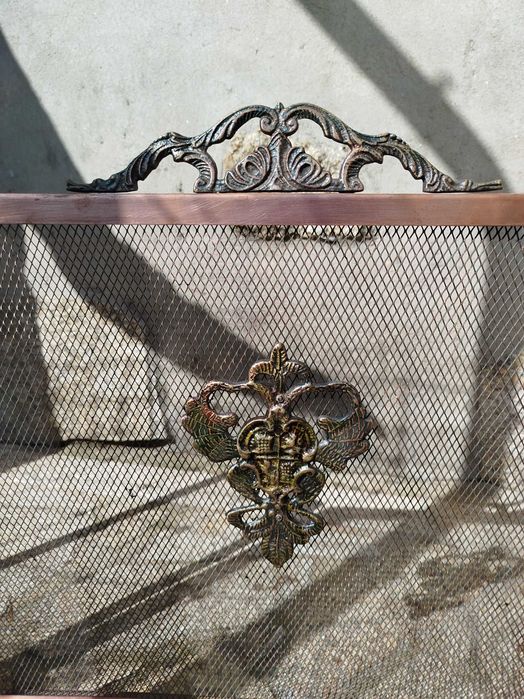 Grelha de proteção de fogão de lareira em cobre