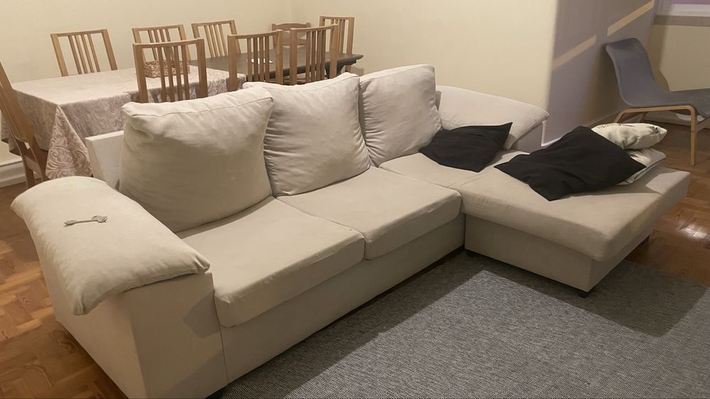 Sofa Chaise Long com 2 banco - Casa dos Sofas