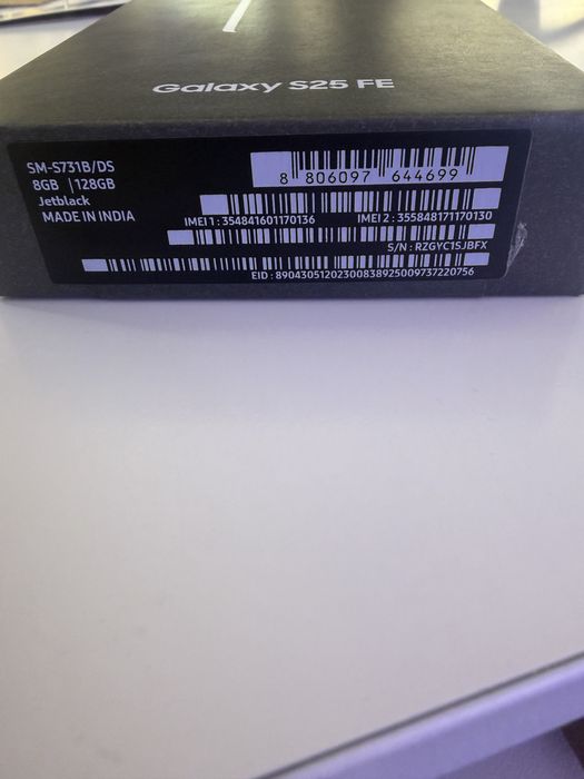 Samsung galaxy S25 FE 8/128GB  black gwarancja dwa lata zaplombowany