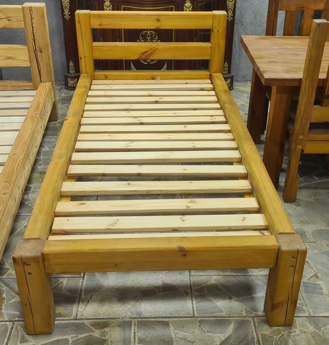 łóżko stare drewno 90x200