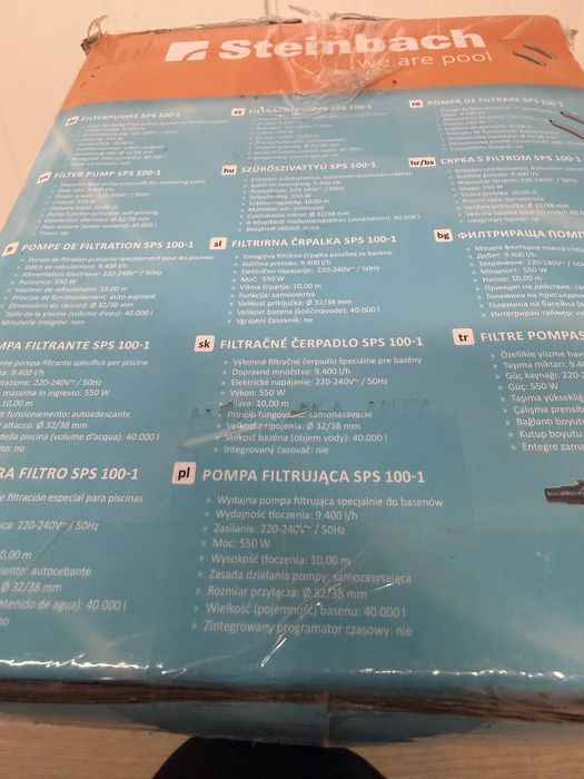 Steinbach SPS 100-1 pompa filtrująca do basenu 9400l/h 10m 550watt