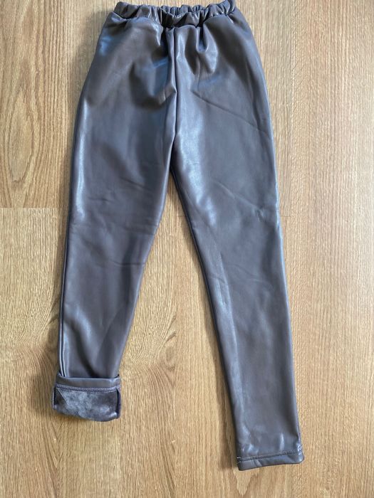 Теплі лосини з еко шкіри для дівчинки