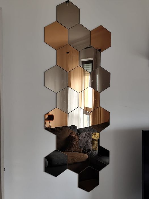Espelhos HONEFOSS IKEA hexagonais