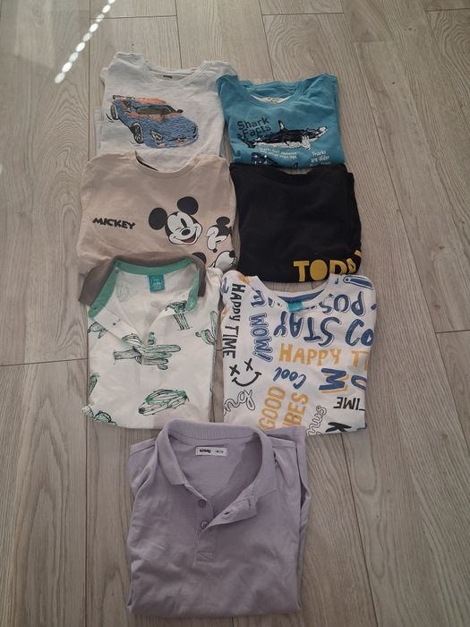 Koszulki chlopiec r. 128 7 sztuk