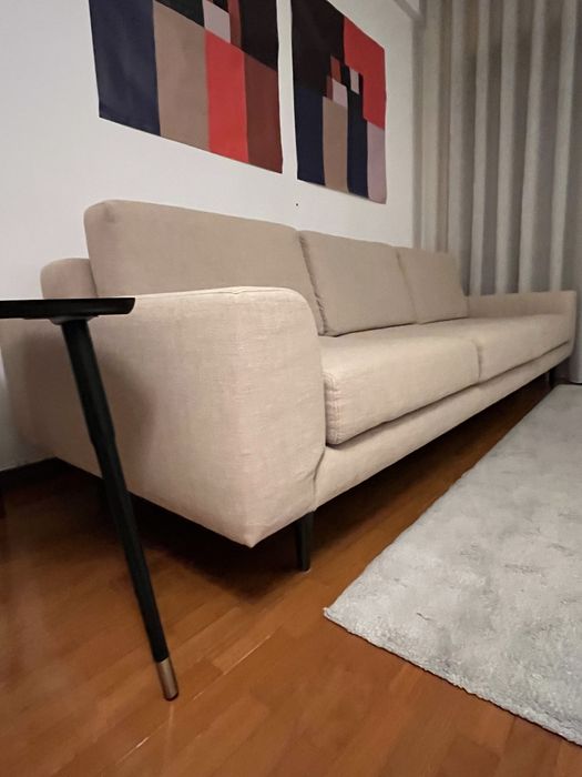 Sofa Oslo Bege Antarte - 3 Lugares