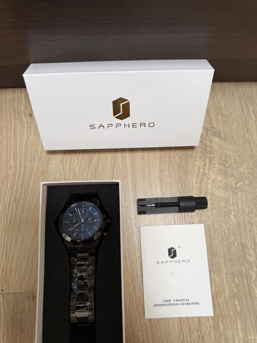 Zegarek Męski kwarcowy ośmiokątny wodoodporny SAPPHERO