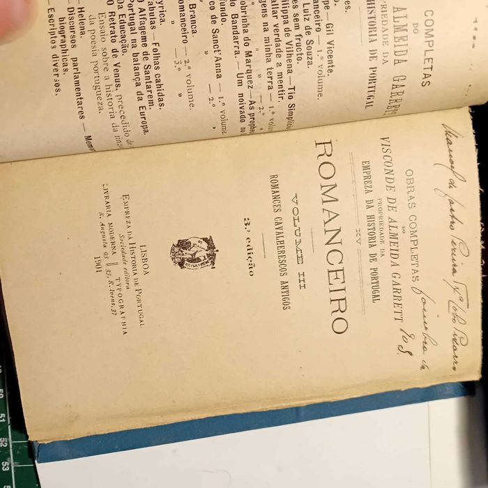 Almeida Garret, Romanceiro (3 vol., 1900)