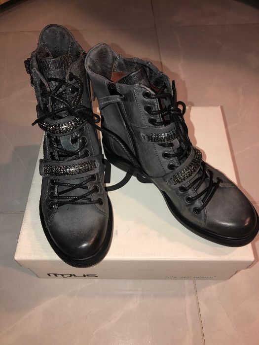 Botki sznurowane MJUS 38 skóra buty