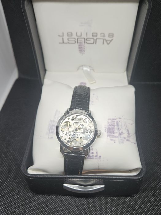Nowy automatyczny zegarek August Steiner Skeleton AS8033 + pudełko