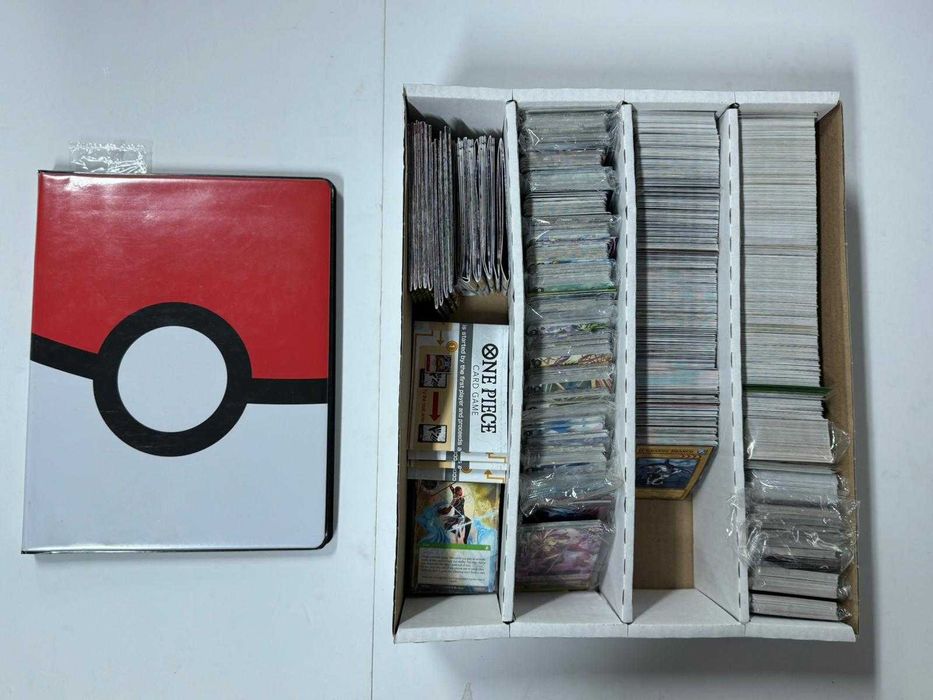 Bulk Cartas de Pókemon / Yugi-oh / One Piece / Vanguard + Binders