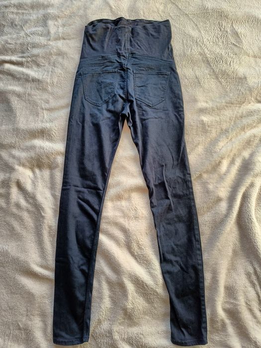 Spodnie długie granatowe ciążowe H&M Mama rozmiar 38