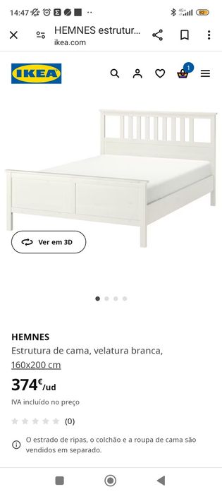 Cama com estrado como nova cor preta