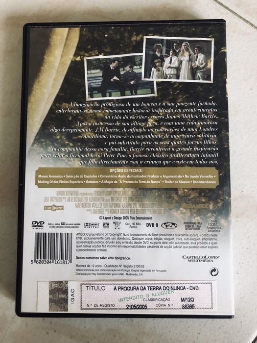 Filme DVD À procura da terra do nunca