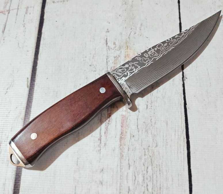 Туристичний мисливский ніж Damascus Knives Steel D3 Дамаск 21см,ножни