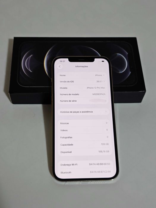 Iphone 12PRO MAX 128gb. 78% Bateria. Tudo de origem. Exelente