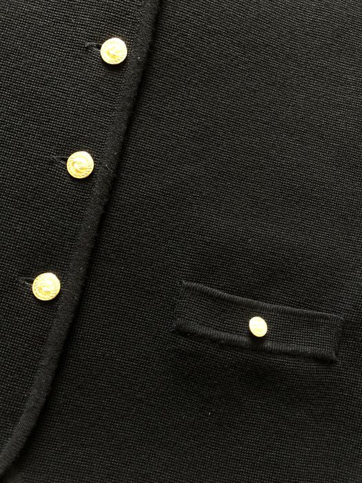 Вінтажний чорний кардиган жакет  St. John із розкішними ґудзиками