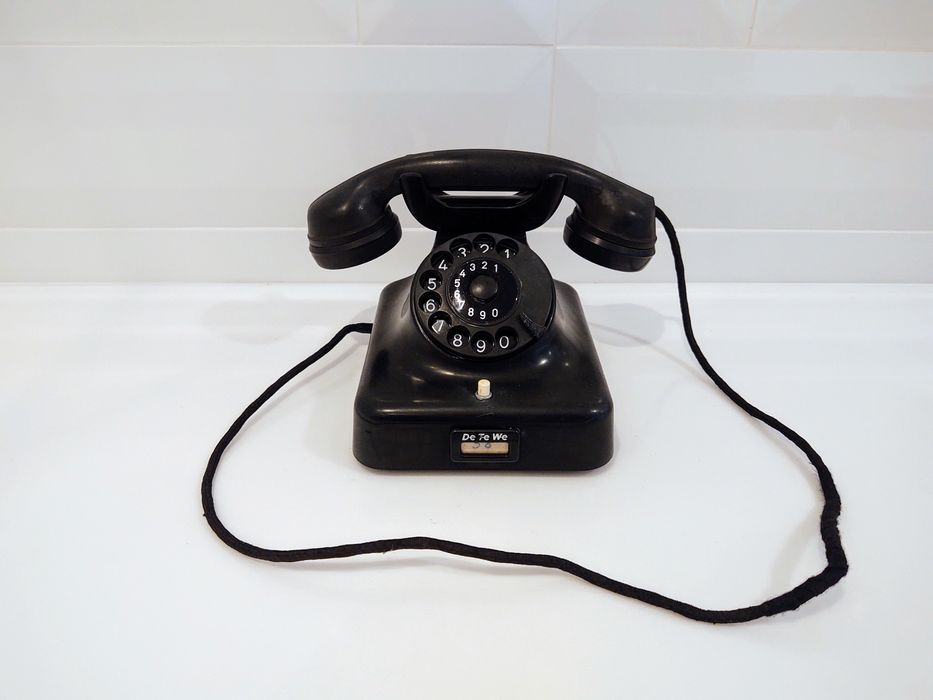 detewe r57 telefon kolekcjonerski antyk retro vintage ebonit