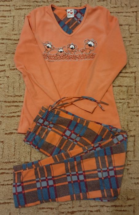 Домашній теплий костюм, комплект, тепла піжама