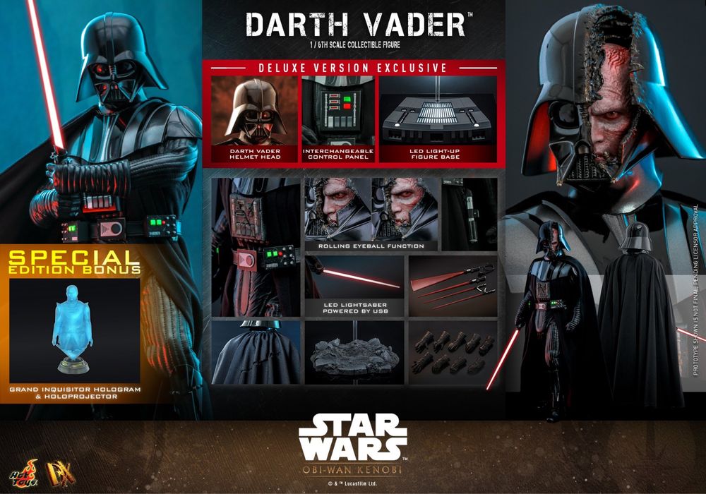 Фігурка 1/6 Hot Toys DX28B Star Wars:Obi-Wan Kenobi Darth Vader Deluxe