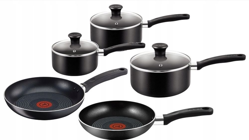 Zestaw garnków Tefal aluminiowe 8 el.