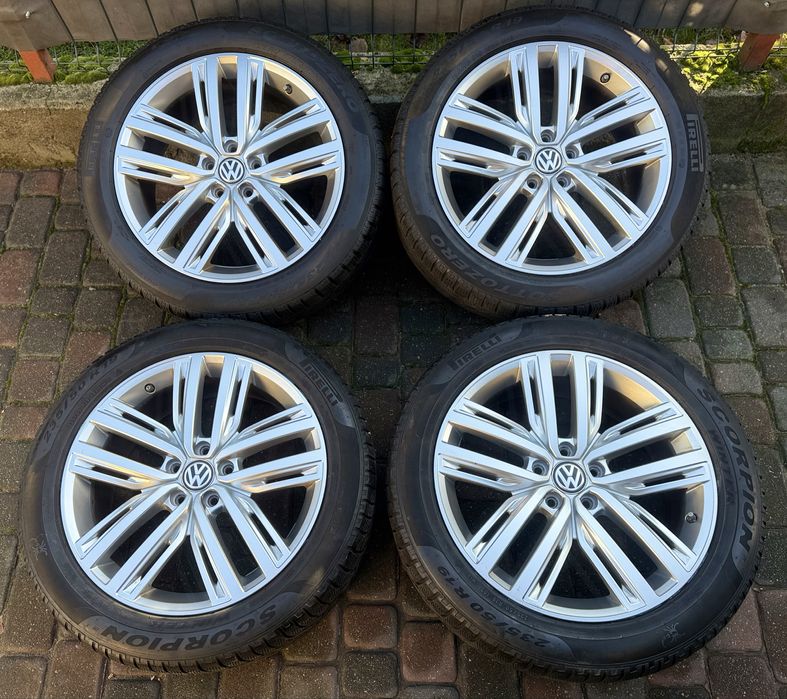 Zimowe 19 cali felgi koła VW Tiguan r-line oryginalne 5x112 ET43 7.5J