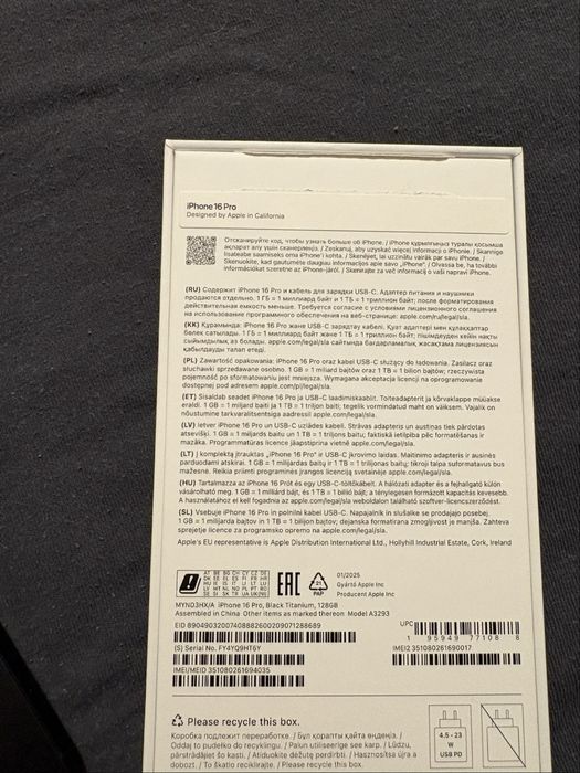Iphone 16 pro 128 gb 91%