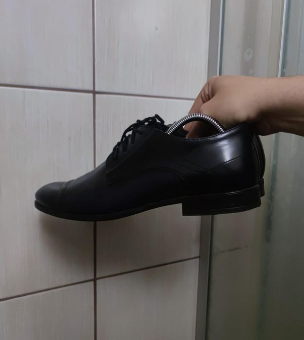 buty męskie Ryłko 41 unisex eleganckie niebieskie czarne wiązane comfo