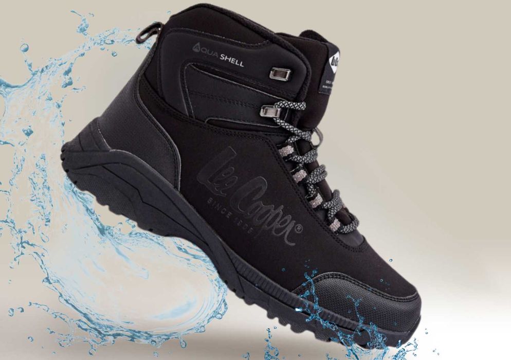 Buty Zimowe Męskie Lee Cooper Softshell czarne -1404  44 [WYSYŁKA 24H]