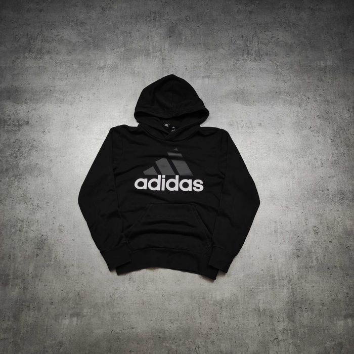 MĘSKA Bluza z Kapturem Duże Logo Klasyczna Sportswear Adidas Nadruk