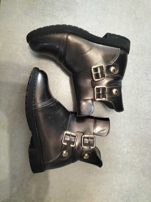 Botki złoto czarne 32