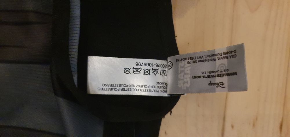 Star Wars Darth Vader C&A kostium strój przebranie karnawał r 116