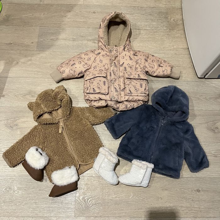 Курточка детская теди шубка 0-3 3-6м