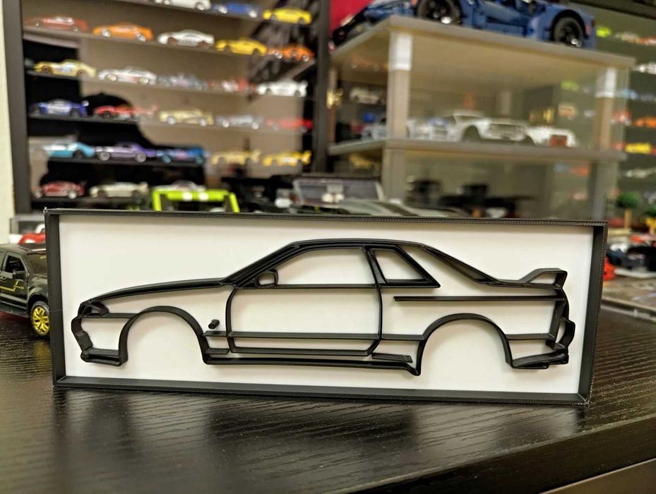 Nissan Skyline GT-R R34 3D Pudełko Panel Dekoracja DO SALONU GARAŻU
