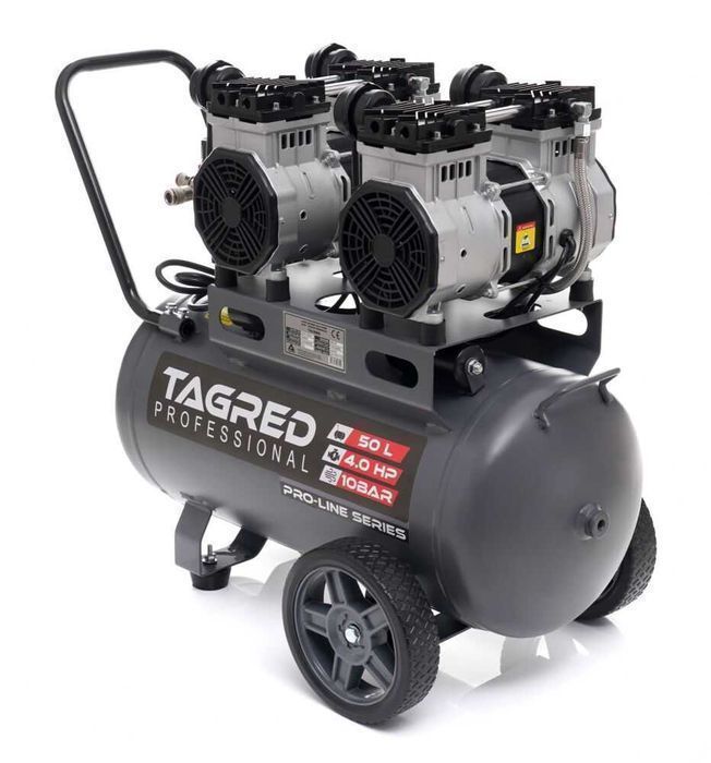 10bar sprężarka bezolejowa 50l 4 tłoki kompresor bezolejowy 50l 4tłoki