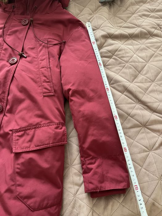 Пуховик куртка пальто жіноча super dry бордова 42-44 розмір