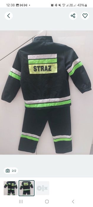 Strój strażaka mundur strażacki bal karnawałowy 5-6
