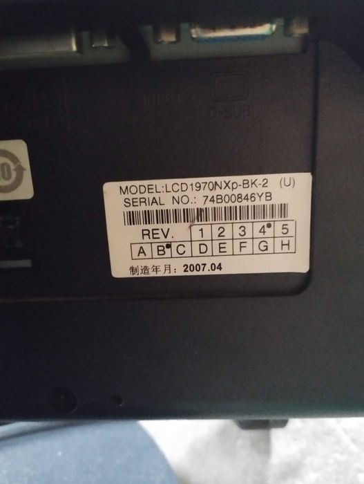 Monitor NEC MultiSync LCD 1970 NXp 19 cali