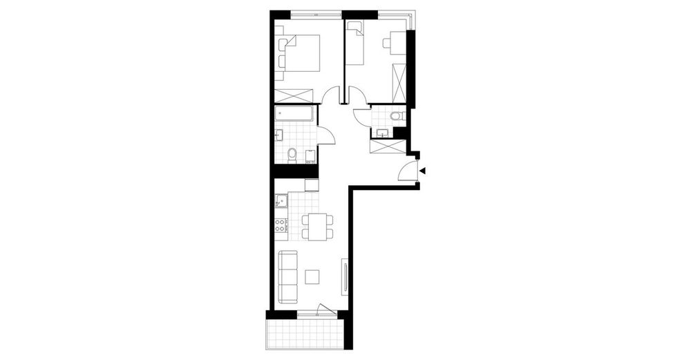 3-pokojowe mieszkanie 58m2 + loggia