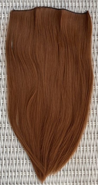Premium Ultra włosy doczepiane, rudy, flip in, hairband 434.